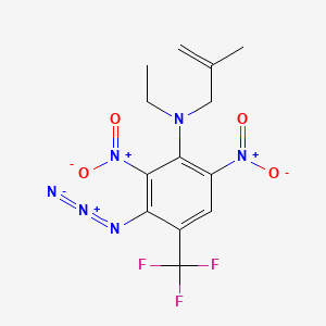 molecular formula C13H13F3N6O4 B12812336 3-Azido-N-ethyl-N-(2-methyl-2-propenyl)-2,6-dinitro-4-(trifluoromethyl)aniline CAS No. 59431-83-3