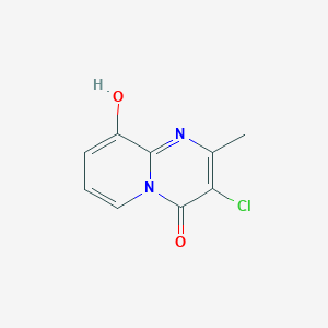 molecular formula C9H7ClN2O2 B12812341 3-Chloro-9-hydroxy-2-methyl-4h-pyrido[1,2-a]pyrimidin-4-one CAS No. 87273-60-7