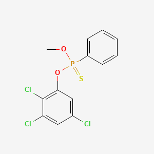 molecular formula C13H10Cl3O2PS B12812343 O-Methyl O-(2,3,5-trichlorophenyl) phenylphosphonothioate CAS No. 86889-54-5