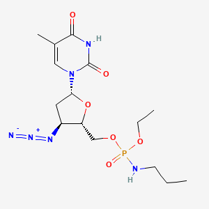 3'-Azido-3'-deoxythymidine-5'-(ethyl propylamino)phosphoramidate