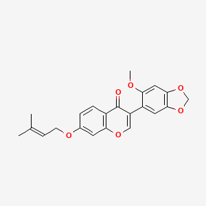 molecular formula C22H20O6 B12812381 Maxima isoflavone C CAS No. 10489-51-7