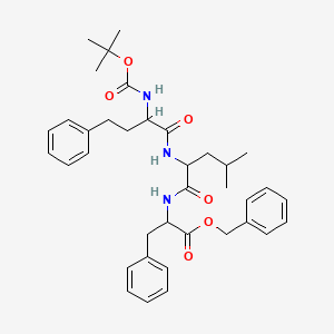 molecular formula C37H47N3O6 B12812431 (alphaS)-alpha-[[(1,1-Dimethylethoxy)carbonyl]amino]benzenebutanoyl-L-leucyl-L-phenylalanine phenylmethyl ester 