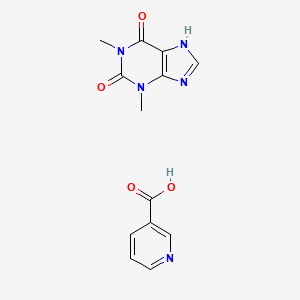 1,3-dimethyl-7H-purine-2,6-dione;pyridine-3-carboxylic acid