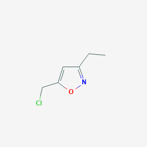 molecular formula C6H8ClNO B1281247 5-(Chloromethyl)-3-ethylisoxazole CAS No. 64988-69-8