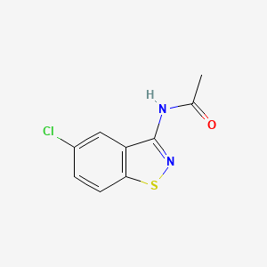 molecular formula C9H7ClN2OS B12812488 Acetamide, N-(5-chloro-1,2-benzisothiazol-3-yl)- CAS No. 69504-37-6