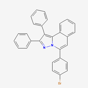 molecular formula C29H19BrN2 B12812506 5-(4-Bromophenyl)-1,2-diphenylpyrazolo[5,1-a]isoquinoline 