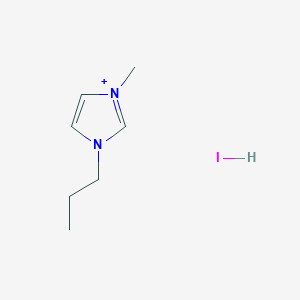 molecular formula C7H14IN2+ B12812538 1-Methyl-3-propylimidazol-1-ium;hydroiodide 