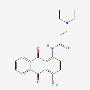 molecular formula C21H22N2O4 B12812558 3-(Diethylamino)-N-(9,10-dihydro-4-hydroxy-9,10-dioxo-1-anthracenyl)-propanamide CAS No. 87367-05-3