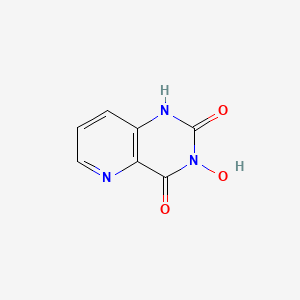 molecular formula C7H5N3O3 B12812601 3-Hydroxypyrido(3,2-d)pyrimidine-2,4(1H,3H)-dione CAS No. 40338-55-4