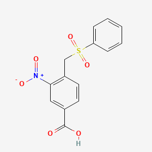 Benzoic acid, 3-nitro-4-((phenylsulfonyl)methyl)-