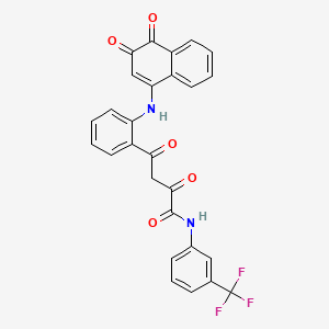 4-(2-((3,4-Dioxo-3,4-dihydro-1-naphthalenyl)amino)phenyl)-2,4-dioxo-N-(3-(trifluoromethyl)phenyl)butanamide