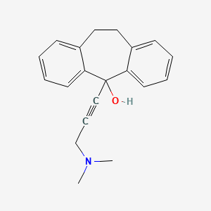 molecular formula C20H21NO B12812635 2-[3-(Dimethylamino)prop-1-ynyl]tricyclo[9.4.0.03,8]pentadeca-1(15),3,5,7,11,13-hexaen-2-ol CAS No. 5391-33-3