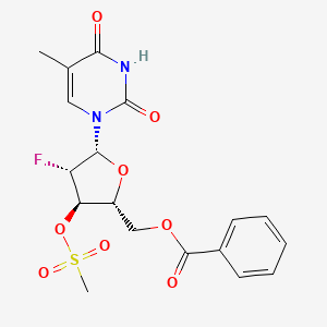 2,4(1H,3H)-Pyrimidinedione, 1-(5-O-benzoyl-2-deoxy-2-fluoro-3-O-(methylsulfonyl)-b-D-arabinofuranosyl)-5-methyl-