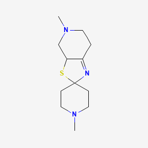 molecular formula C12H21N3S B12812752 Spiro(piperidine-4,2'(5'H)-thiazolo(5,4-c)pyridine), 3'a,4',6',7'-tetrahydro-1,5'-dimethyl- CAS No. 2125-95-3