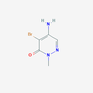 molecular formula C5H6BrN3O B1281278 5-Amino-4-bromo-2-methyl-2H-pyridazin-3-one CAS No. 65269-63-8