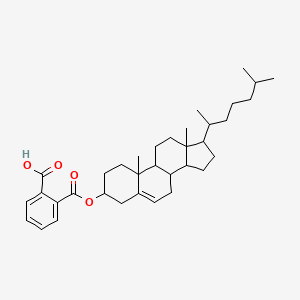 2-((((3S,8S,9S,10R,13R,14S,17R)-10,13-Dimethyl-17-((R)-6-methylheptan-2-yl)-2,3,4,7,8,9,10,11,12,13,14,15,16,17-tetradecahydro-1H-cyclopenta[a]phenanthren-3-yl)oxy)carbonyl)benzoic acid