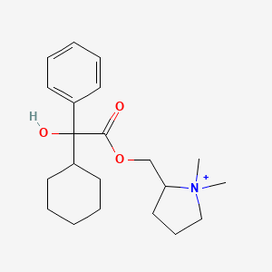 molecular formula C21H32NO3+ B12812791 Oxypyrronium CAS No. 116533-64-3