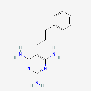 molecular formula C13H17N5 B12812796 5-(3-Phenylpropyl)-2,4,6-pyrimidinetriamine CAS No. 1597-02-0