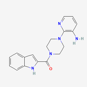 Piperazine, 1-(3-amino-2-pyridinyl)-4-(1H-indol-2-ylcarbonyl)-