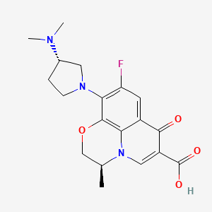 7H-Pyrido(1,2,3-de)-1,4-benzoxazine-6-carboxylic acid, 10-((3S)-3-(dimethylamino)-1-pyrrolidinyl)-9-fluoro-2,3-dihydro-3-methyl-7-oxo-, (3S)-