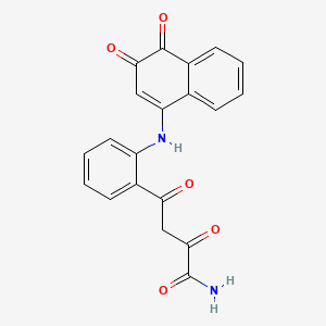 4-(2-((3,4-Dioxo-3,4-dihydro-1-naphthalenyl)amino)phenyl)-2,4-dioxobutanamide