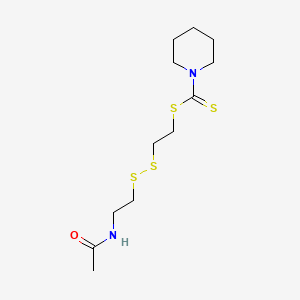 2-((2-(Acetylamino)ethyl)dithio)ethyl 1-piperidinecarbodithioate