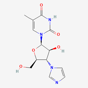 1-(3-Imidazol-1-yl-3-deoxy-beta-D-arabinofuranosyl)thymine