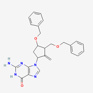 2-Amino-9-((1s,3r,4s)-4-(benzyloxy)-3-(benzyloxymethyl)-2-methylenecyclopentyl)-1h-purin-6(9h)-one