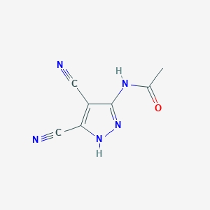 N-(4,5-dicyano-1H-pyrazol-3-yl)acetamide