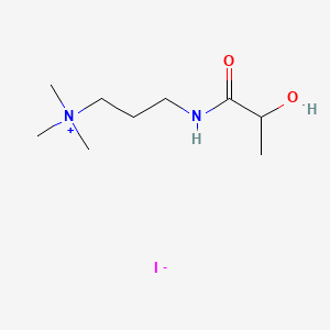 molecular formula C9H21IN2O2 B12812925 Ammonium, (3-lactamidopropyl)trimethyl-, iodide CAS No. 73664-21-8