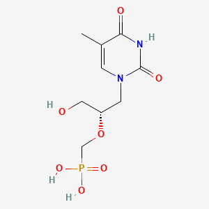 Phosphonic acid, ((2-(3,4-dihydro-5-methyl-2,4-dioxo-1(2H)-pyrimidinyl)-1-(hydroxymethyl)ethoxy)methyl)-, (S)-