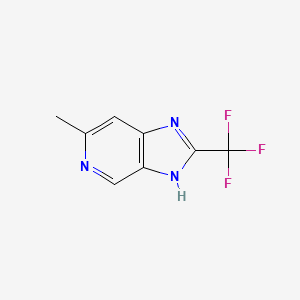 molecular formula C8H6F3N3 B12812930 6-Methyl-2-(trifluoromethyl)-3H-imidazo[4,5-c]pyridine 