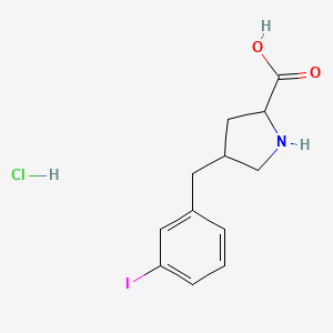 4-[(3-Iodophenyl)methyl]pyrrolidine-2-carboxylic acid;hydrochloride