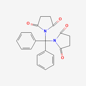 molecular formula C21H18N2O4 B12812981 2,5-Pyrrolidinedione, 1,1'-(diphenylmethylene)bis- CAS No. 6622-10-2