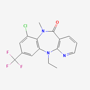 7-Chloro-N11-ethyl-N6-methyl-9-trifluoromethyl-6,11-dihydro-5H-pyrido(2,3-b)(1,5)benzodiazepin-5-one