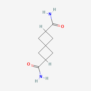 molecular formula C9H14N2O2 B12813026 Spiro[3.3]heptane-2,6-dicarboxamide CAS No. 707-45-9