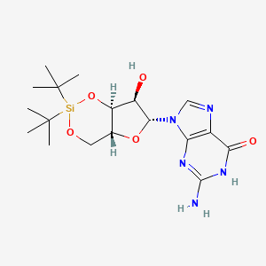 2-Amino-9-((4aR,6R,7R,7aS)-2,2-di-tert-butyl-7-hydroxytetrahydro-4h-furo[3,2-d][1,3,2]dioxasilin-6-yl)-1,9-dihydro-6h-purin-6-one