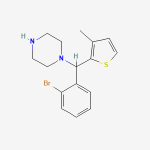 1-((2-Bromophenyl)(3-methylthiophen-2-yl)methyl)piperazine