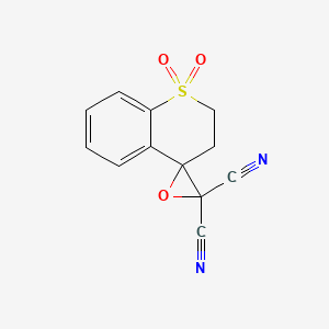 Spiro(4H-1-benzothiopyran-4,2'-oxirane)-3',3'-dicarbonitrile, 2,3-dihydro-, 1,1-dioxide