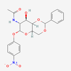 N-[(4aR,6R,7R,8R,8aR)-8-hydroxy-6-(4-nitrophenoxy)-2-phenyl-4,4a,6,7,8,8a-hexahydropyrano[3,2-d][1,3]dioxin-7-yl]acetamide