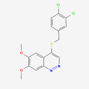 4-((3,4-Dichlorobenzyl)thio)-6,7-dimethoxycinnoline