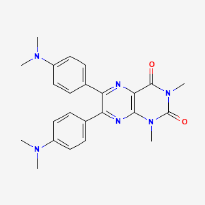 2,4(1H,3H)-Pteridinedione, 6,7-bis(4-(dimethylamino)phenyl)-1,3-dimethyl-