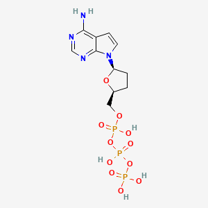 Triphosphoric acid, P-((5-(4-amino-7H-pyrrolo(2,3-d)pyrimidin-7-yl)tetrahydro-2-furanyl)methyl) ester, (2S-cis)-