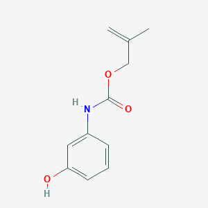 molecular formula C11H13NO3 B12813212 2-methylprop-2-enyl N-(3-hydroxyphenyl)carbamate CAS No. 20154-09-0