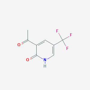 molecular formula C8H6F3NO2 B12813264 3-Acetyl-5-(trifluoromethyl)pyridin-2(1H)-one 