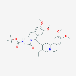 molecular formula C36H51N3O7 B12813273 Emetine, 2'-(N-carboxyglycyl)-, tert-butyl ester CAS No. 15911-81-6