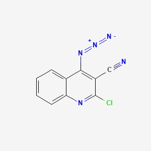 molecular formula C10H4ClN5 B12813298 4-Azido-2-chloro-3-cyanoquinoline CAS No. 157027-31-1