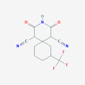 2,4-Dioxo-8-(trifluoromethyl)-3-azaspiro[5.5]undecane-1,5-dicarbonitrile