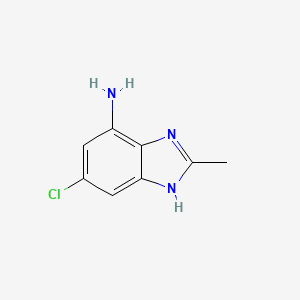 molecular formula C8H8ClN3 B12813333 6-chloro-2-methyl-1H-benzo[d]imidazol-4-amine 