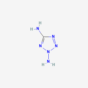 molecular formula CH4N6 B12813344 5-Imino-1,5-dihydro-2H-tetraazol-2-amine CAS No. 15454-60-1